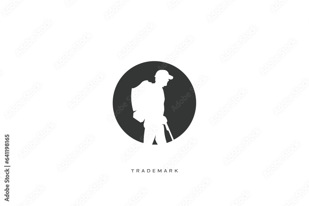 Mountain Hiking Sports Vector Logo Mountain Hiking Sports Vector Logo