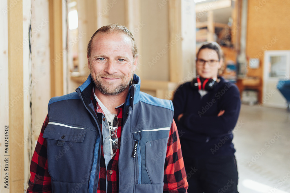 Two Carpenters Looking at the Camera Two Carpenters Looking at the Camera