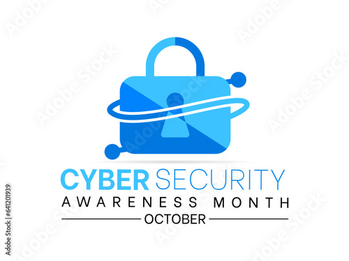 National Cyber Security Awareness Month Raises Vigilance and Knowledge to Safeguard Individuals and Organizations in the Digital Age. Empowering Digital Resilience Vector Template.