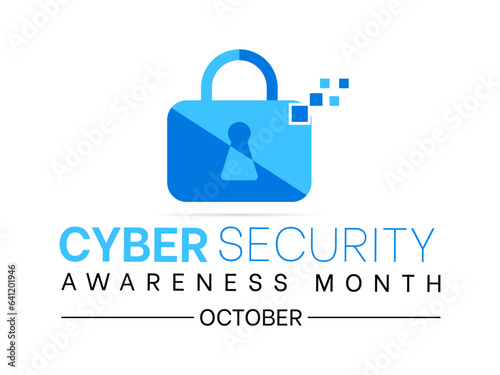 National Cyber Security Awareness Month Raises Vigilance and Knowledge to Safeguard Individuals and Organizations in the Digital Age. Empowering Digital Resilience Vector Template.