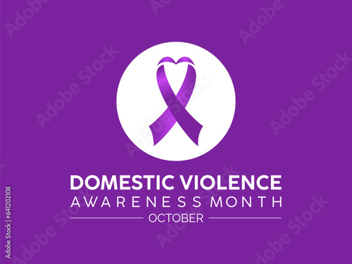 National Domestic Violence Awareness Month Amplifies Voices, Advocacy, and Support for Safety and Well-Being. Vector Illustration Template.