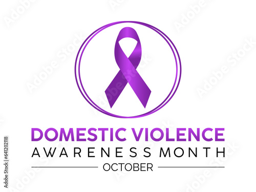 National Domestic Violence Awareness Month Amplifies Voices, Advocacy, and Support for Safety and Well-Being. Vector Illustration Template.