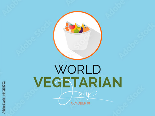 National Vegetarian Month Celebrates Wholesome Choices, Sustainability, and the Benefits of Plant-Based Nutrition. Vector Illustration Template.