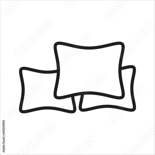 pillow vector icon line template