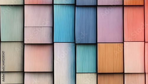 painted wood with a rainbow background. a grungy surface Lightly weathered wood background with an abstract floor background. 