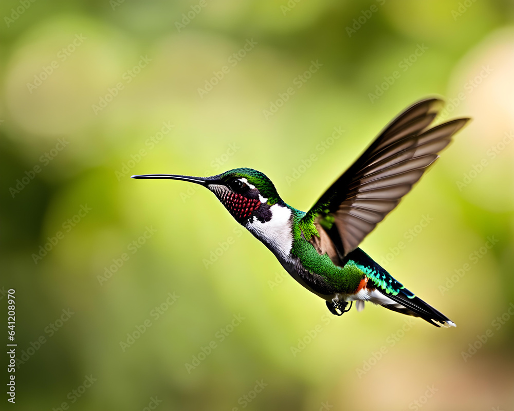 Fototapeta premium hummingbird in flight - generative ai