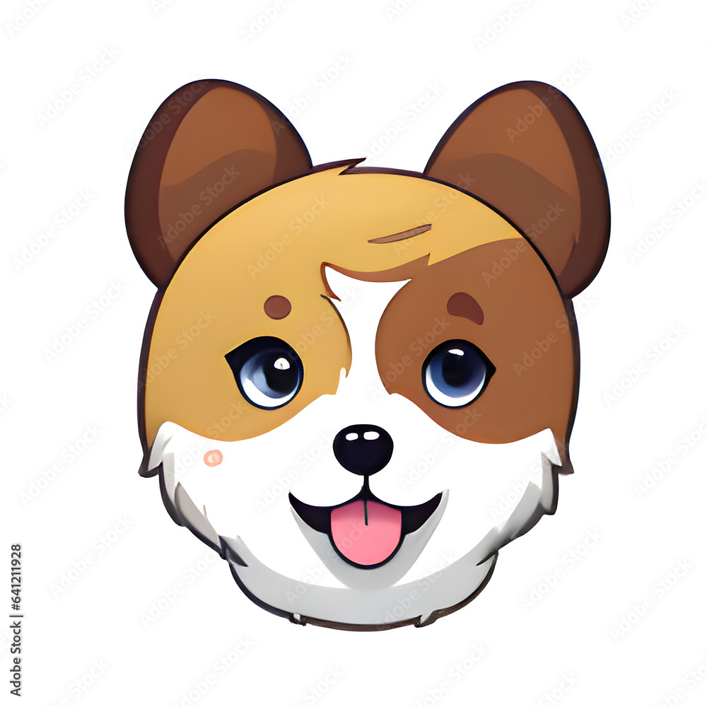 sticker cute style dog Ai Generated