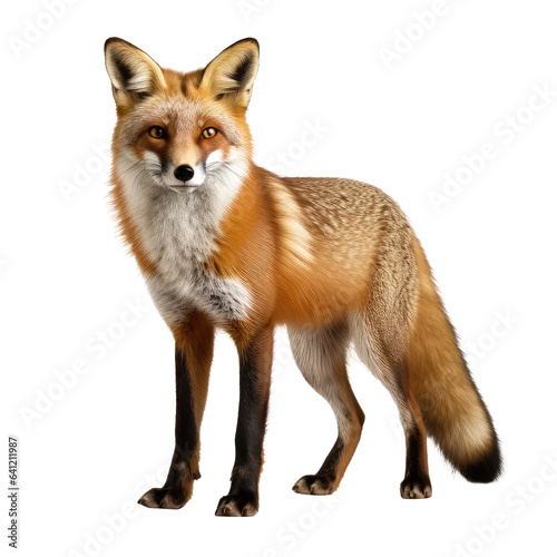 fox looking isolated on white