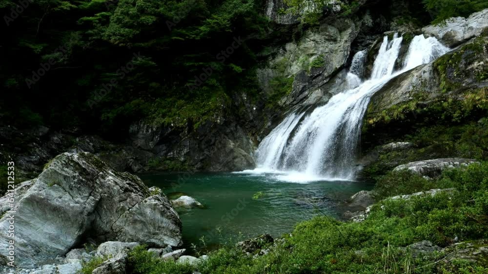 Beautiful landscape of clear water flowing by the waterfall in the river, Environment or nature, Nobody Beautiful landscape of clear water flowing by the waterfall in the river, Environment or nature, Nobody