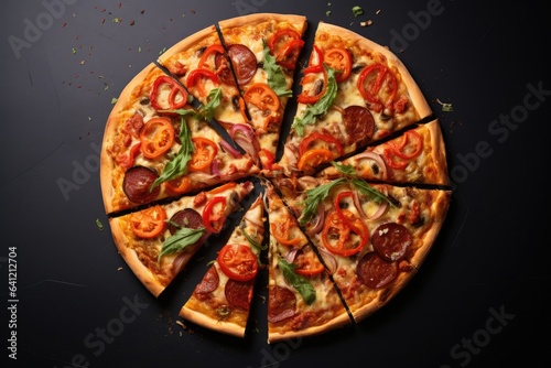 Precambrian sliced pizza 