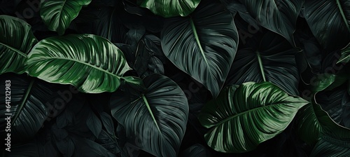 a close up of a bunch of leaves  in the style of dark paradise  photorealistic compositions