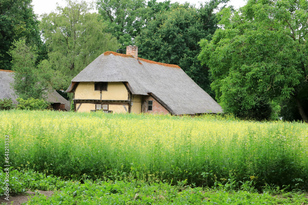 Yellow clay ancient farmhouse, Bokrijk, Genk, Belgium Yellow clay ancient farmhouse, Bokrijk, Genk, Belgium
