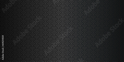 青海波文様　和柄の背景イラスト