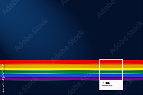 Pride Month Rainbow Concept. For LGBTQ Pride month and inclusivity. For Design elements, posters, cards, social media, banner, web. Vector Illustration. 
