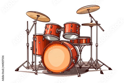 vector illustration of a drums in cartoon style