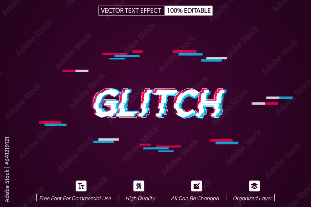Glitch style modern editable text effect Glitch style modern editable text effect