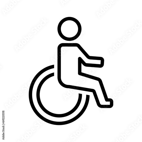 Black line icon for Handicap