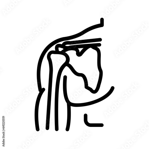 Black line icon for Musculoskeletal