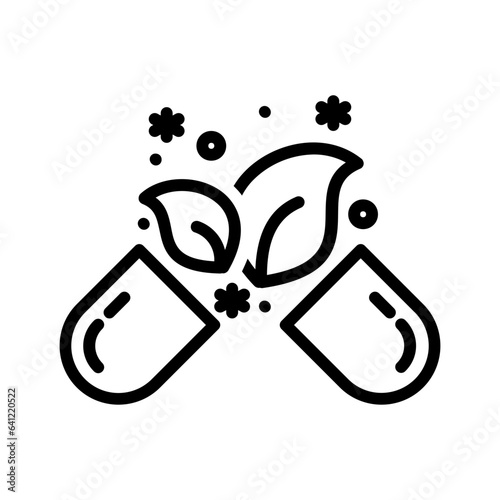 Black line icon for Naturopathy