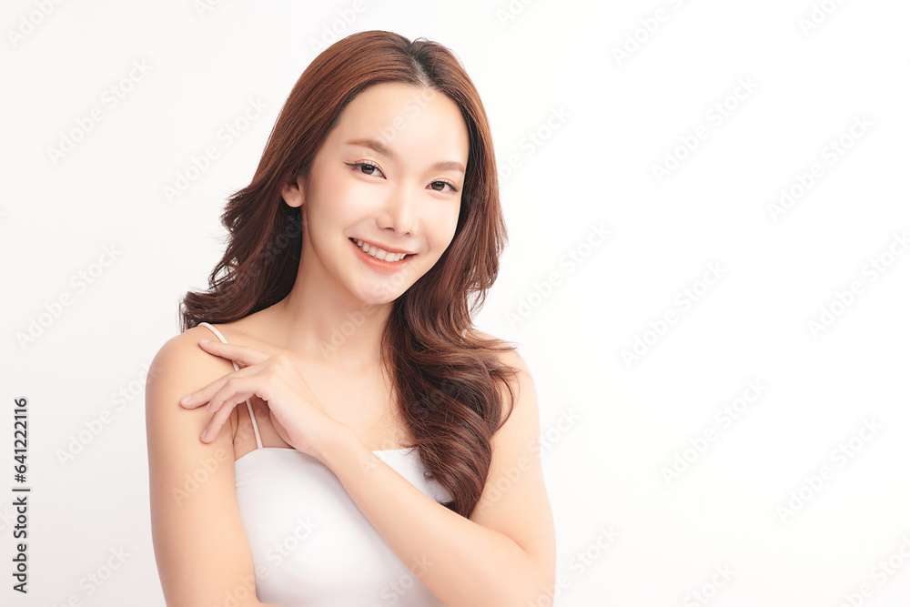 Beautiful young asian woman with clean fresh skin on white background, Face care, Facial treatment, Cosmetology, beauty and spa, Asian women portrait. Beautiful young asian woman with clean fresh skin on white background, Face care, Facial treatment, Cosmetology, beauty and spa, Asian women portrait.