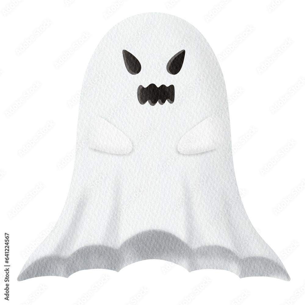 Halloween White Ghost Watercolor. Halloween White Ghost Watercolor.