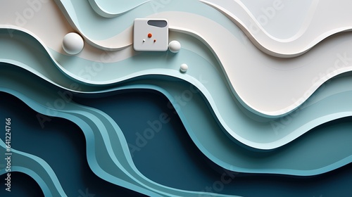 A wavy design inspired by sound frequency waves of a calming lullaby flat lay.
