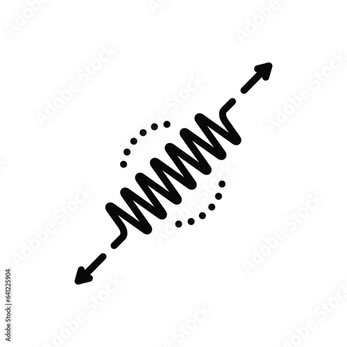 Black line icon for extended
