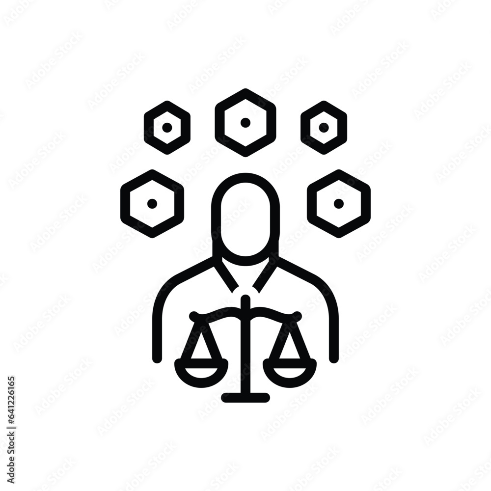 Black line icon for principles Black line icon for principles