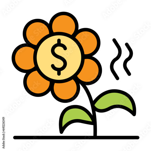 Currency depreciation icon