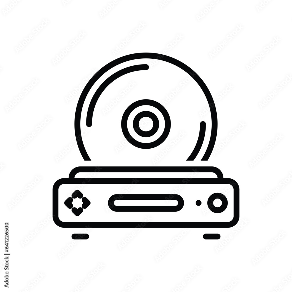 Black line icon for cds Black line icon for cds
