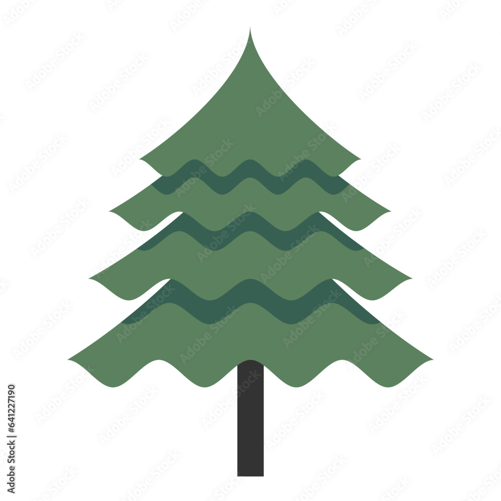 Fototapeta premium Christmas Fir Tree Illustration