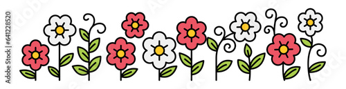 Flower garden graphic background