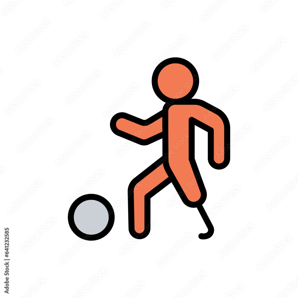 Paralympic soccer icon Paralympic soccer icon