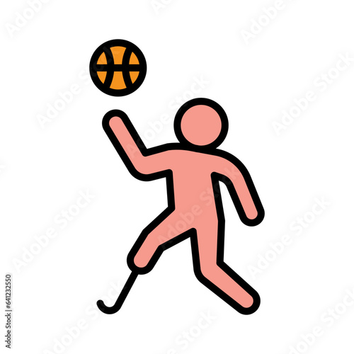 Legless basketball player icon