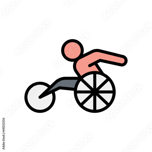Wheelchair racing icon