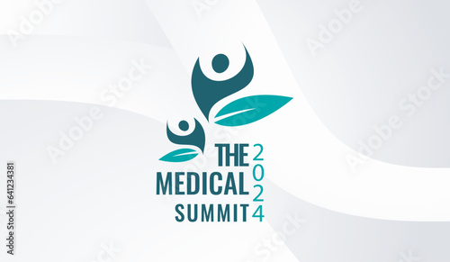 Logotype graphic design of annual event summit and title made for the healthcare medical theme - annual convention for doctors and nurses