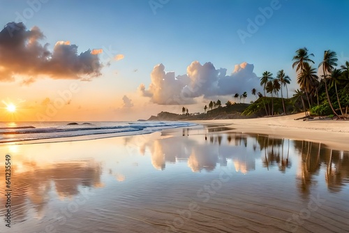 An coastal paradise with sandy beach