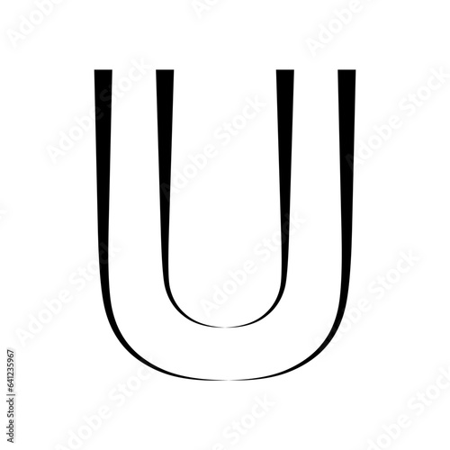 u logo studio letter u design icon logotype technology font