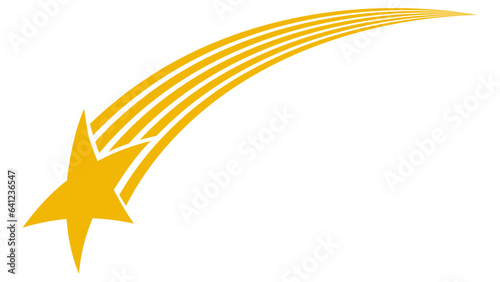 Falling star symbol wish fulfillment doodle cartoon falling star meteor