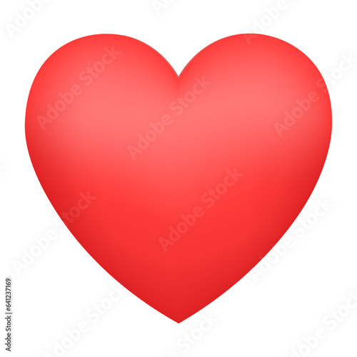 Red heart emoji isolated on white background. Emoticons symbol modern, simple, vector, printed on paper. icon for website design, mobile app, and UI. Vector Illustration