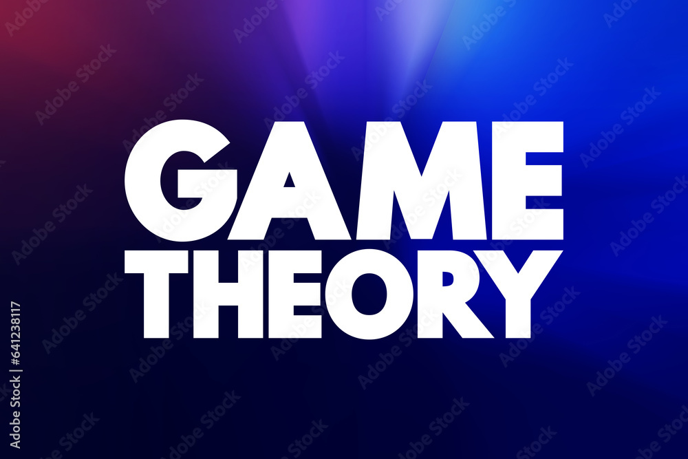 Game Theory text quote, concept background