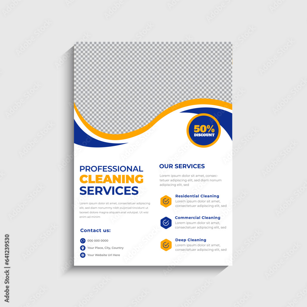 Obraz premium Cleaning Service Flyer Template Design