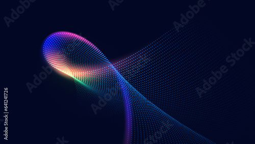 Abstract technology dynamic particles mesh background