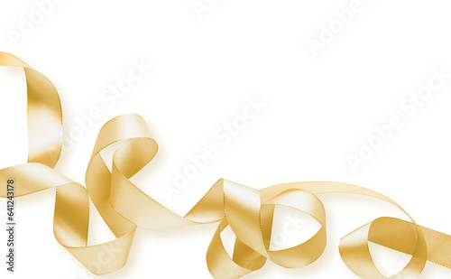 beige ribbon, isolated photo
