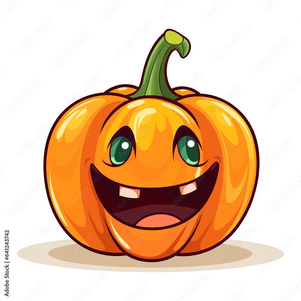 halloween pumpkin funny face, generative ai