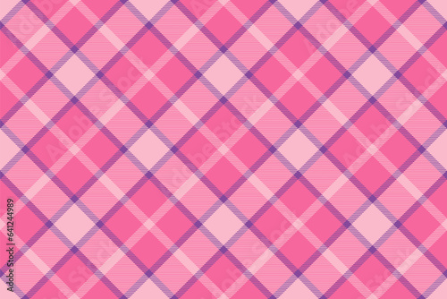 Tartan plaid background, diagonal check seamless pattern. Vector fabric texture for textile print, wrapping paper, gift card, wallpaper.