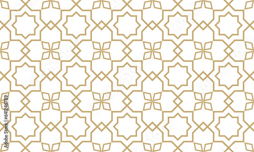 abstract seamless pattern in arabian style. floral arabesque design decorative lattice. Islamic seamless vector pattern. Geometric ornaments based on traditional arabic art. Turkish, Moroccan design. 
