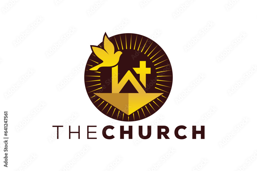Trendy and Professional letter W church sign Christian and peaceful vector logo design Trendy and Professional letter W church sign Christian and peaceful vector logo design