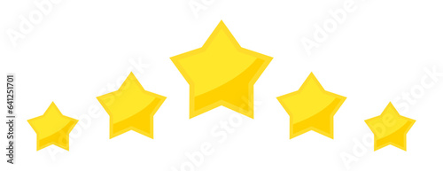 5 stars review, rate icon set