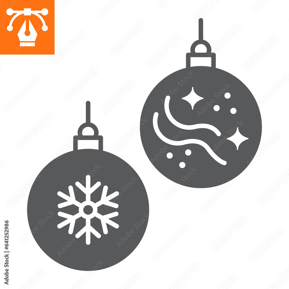 Christmas tree balls solid icon, glyph style icon for web site or mobile app, merry christmas and holidays, traditional xmas decoration toys vector icon, simple vector illustration, vector graphics. Christmas tree balls solid icon, glyph style icon for web site or mobile app, merry christmas and holidays, traditional xmas decoration toys vector icon, simple vector illustration, vector graphics.
